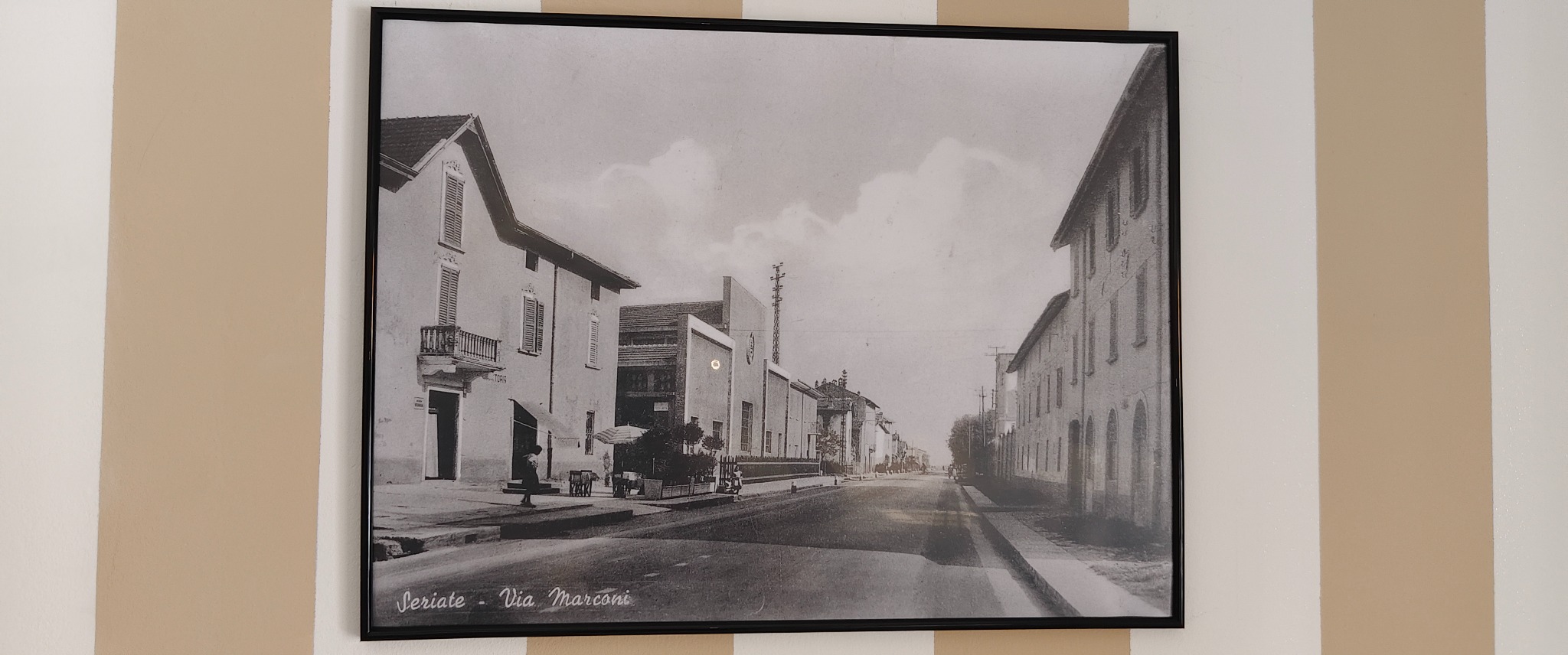 Fotografia storica di Via Marconi a Seriate